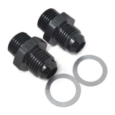 Russell Performance -6 AN Carb Adapter Fittings (2 pcs.) (Black) - 640223