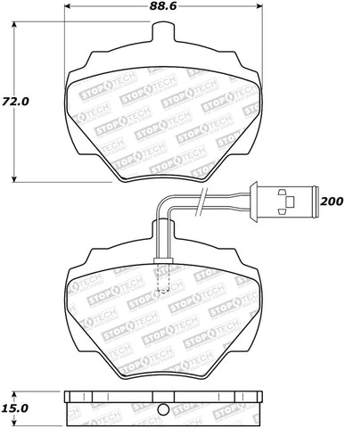 StopTech Street Brake Pads - Front - 308.05180