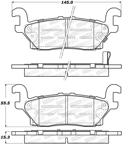 StopTech Street Brake Pads - 308.11200