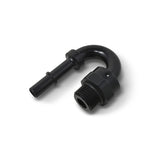 Russell Performance Adapter Fitting 3/8in SAE Quick Disc Male to #6 SAE Port Male Swivel 180Deg Blk - 644013