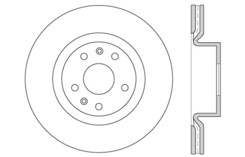 StopTech Slotted & Drilled Sport Brake Rotor - 127.51038L