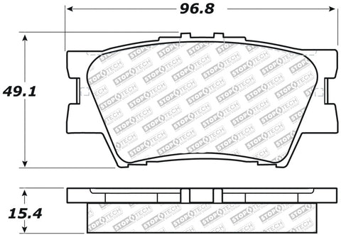 StopTech Street Select Brake Pads - Rear - 305.12120