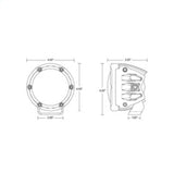 Rigid Industries 360-Series 4in Fog w/ Amber PRO Lens - White (Pair) - 36123