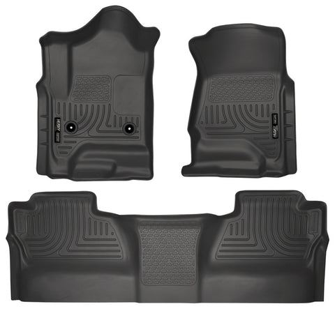 Husky Liners 14 Chevrolet Silverado/GMC Sierra WeatherBeater Black Front & 2nd Seat Floor Liners - 98231