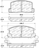 StopTech Performance 1/90-95/00-05 Toyota MR2/Spyder Rear Brake Pads - 309.06570