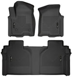 Husky Liners 19-23 Chevrolet Silverado 1500 Crew Cab WeatherBeater Blk Front & 2nd Seat Floor Liners - 94021