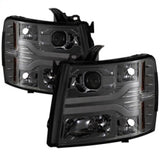 Spyder Chevy Silverado 1500 07-13 Version 3 Projector Headlights - Smoke PRO-YD-CS07V3-LBDRL-SM - 5083623