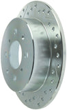 StopTech Select Sport 92-00 Honda Civic Drilled and Slotted 1-Piece Rear Passenger Side Brake Rotor - 227.40017R