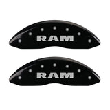 MGP 4 Caliper Covers Engraved Front RAM Engraved Rear RAMHEAD Black finish silver ch - 12043SRMHBK