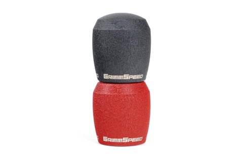 GrimmSpeed Stubby Shift Knob Stainless Steel Red - M12x1.25 - 380003