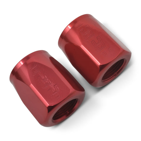 Russell Performance 2-Piece -10 AN Full Flow Swivel Hose End Sockets (Qty 2) - Polished and Red - 615540