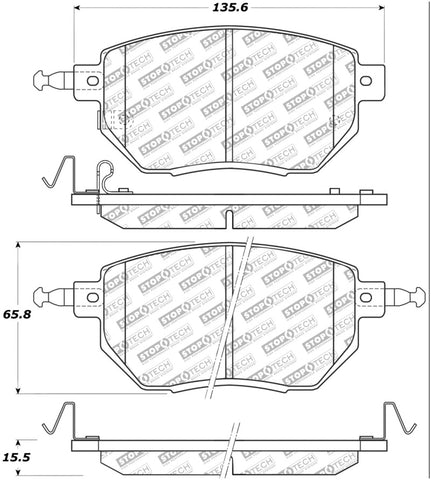 StopTech Street Select Brake Pads - Front/Rear - 305.09690