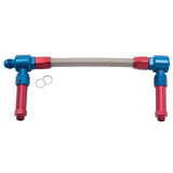 Russell Performance -8 AN to -8 AN ProFlex Demon Carb Dual Inlet Carb Kit (Red/Blue) - 641180