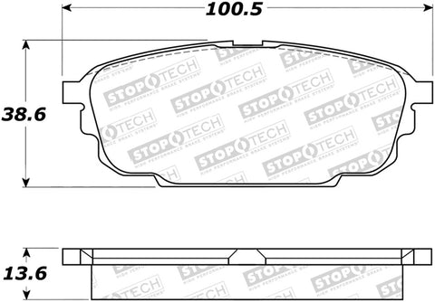 StopTech Performance 2003 Mazda Protege Rear Brake Pads - 308.08920