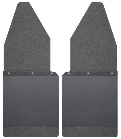 Husky Liners Ford 88-16 F-150/88-99 F-250 12in W Black Top & Weight Kick Back Front Mud Flaps - 17105