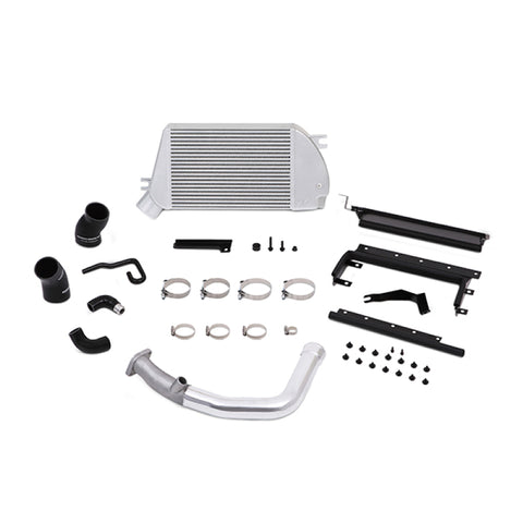 Mishimoto 2015 Subaru WRX Top-Mount Intercooler Kit - Powder Coated Silver & Polished Pipes - MMTMIC-WRX-15PSL