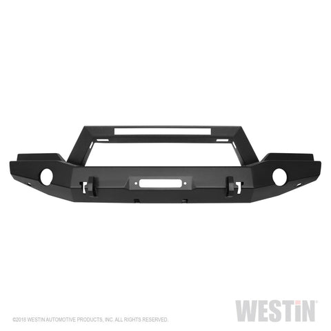 Westin 07-18 Jeep Wrangler JK WJ2 Full Width Front Bumper w/LED Light - Tex. Blk - 59-80055