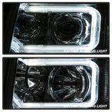 Xtune Chevy Silverado 1500/2500/3500 07-13 Halo Projector Headlights Chrome PRO-JH-CS07-LED-C - 9027802