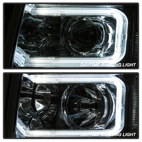 Xtune Chevy Silverado 1500/2500/3500 07-13 Halo Projector Headlights Chrome PRO-JH-CS07-LED-C - 9027802