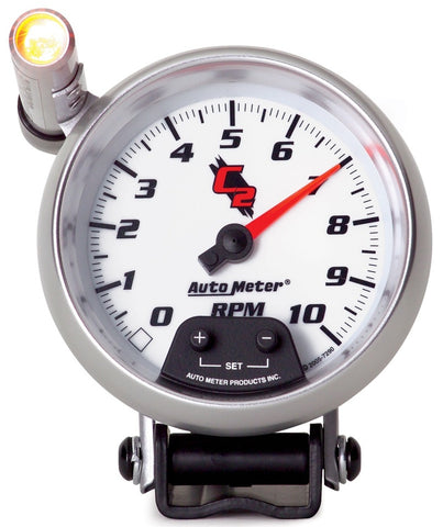 Autometer C2 3 3/4 inch 10000RPM In-Dash Tachometer w/ Ext. Quick-Lite - 7290