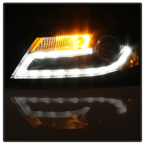 Spyder Audi A4 09-12 Projector Headlights Xenon/HID Model Only - DRL LED Blk PRO-YD-AA408-HID-DRL-BK - 5080752