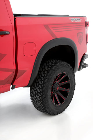 Lund 19-21 Chevy Silverado 1500 SX-Sport Smooth Elite Series Rear Fender Flares - Black (2 Pc.) - SX140SB