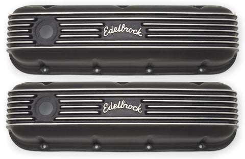 Edelbrock Valve Cover Classic Series Chevrolet 1965 and Later 396-502 V8 Black - 41853