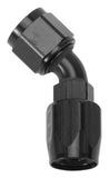 Russell Performance -12 AN Black 45 Degree Full Flow Swivel Hose End - 613125