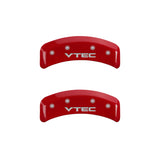 MGP 4 Caliper Covers Engraved Front & Rear Vtech Red finish silver ch - 20076SVTCRD