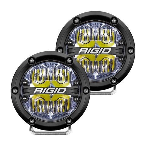 Rigid Industries 360-Series 4in LED Off-Road Drive Beam - White Backlight (Pair) - 36117