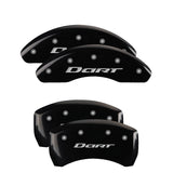 MGP 4 Caliper Covers Engraved Front & Rear With out stripes/Dart Black finish silver ch - 12199SDR1BK