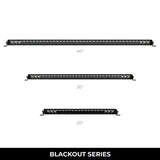 Go Rhino Xplor Blackout Series Sgl Row LED Light Bar (Side/Track Mount) 31.5in. - Blk - 751653201CSS