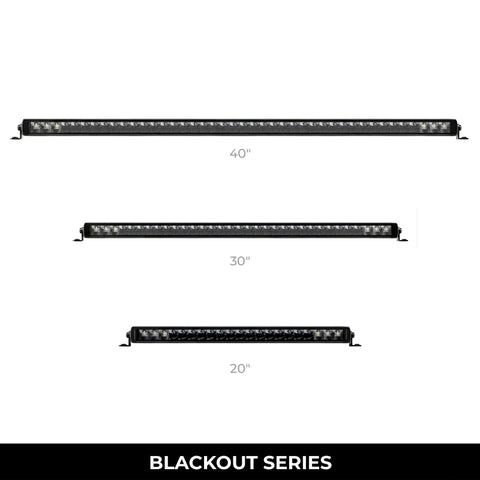 Go Rhino Xplor Blackout Series Sgl Row LED Light Bar (Side/Track Mount) 31.5in. - Blk - 751653201CSS