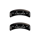 MGP 4 Caliper Covers Engraved Front & Rear Acura Black finish silver ch - 39002SACUBK