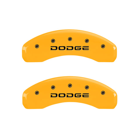 MGP 4 Caliper Covers Engraved F & R Broken D/Dodge Yellow Finish Black Char 2006 Dodge Durango - 12134SDODYL