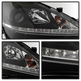 Spyder Lexus IS 250/350 2006-2010 Projector Headlights DRL Black PRO-YD-LIS06-DRL-BK - 5080059