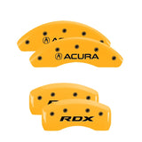 MGP 4 Caliper Covers Engraved Front Acura Engraved Rear RDX Yellow finish black ch - 39019SRDXYL