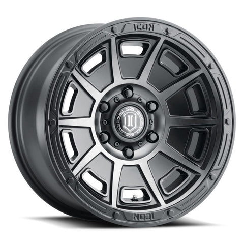 ICON Victory 17x8.5 6x120 0mm Offset 4.75in BS Smoked Satin Black Tint Wheel - 3017859447SSBT