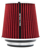 Spectre Adjustable Conical Air Filter 5-1/2in. Tall (Fits 3in. / 3-1/2in. / 4in. Tubes) - Red - 8132