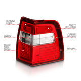ANZO 07-17 For Expedition LED Taillights w/ Light Bar Chrome Housing Red/Clear Lens - 311410