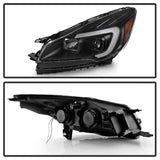 xTune 13-16 Ford Escape LED Light Bar Halogen Projector Headlights - Black (PRO-JH-FESCA13-LB-BK) - 9042904