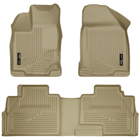 Husky Liners 07-13 Ford Edge / 07-13 Lincoln MKX Weatherbeater Tan Front & 2nd Seat Floor Liners - 99763