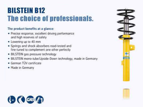 Bilstein B12 (Pro-Kit) 05-11 Porsche 911 Carrera H6 3.6L/S H6 3.8 Front and Rear Suspension Kit - 46-193759