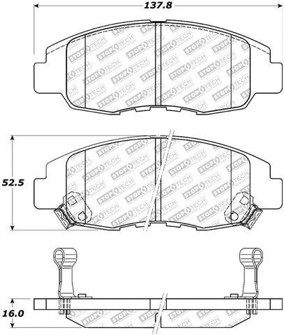 StopTech Street Select Brake Pads - Front/Rear - 305.07640