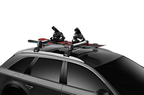 Thule SnowPack M Ski/Snowboard Rack (Up to 4 Pair Skis/2 Snowboards) - Black/Silver - 7324