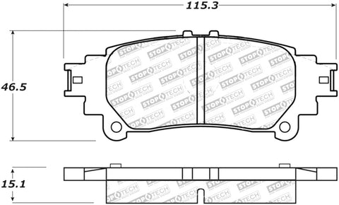 StopTech Street Select Brake Pads w/Hardware - Rear - 305.13910