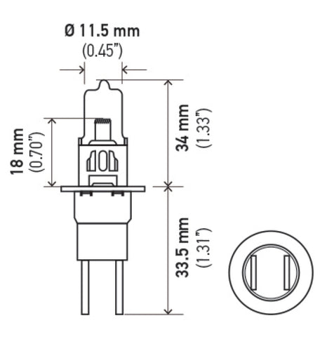 Hella Bulb H3C 12V 80W Xen Wht Xb (2) - H71071332