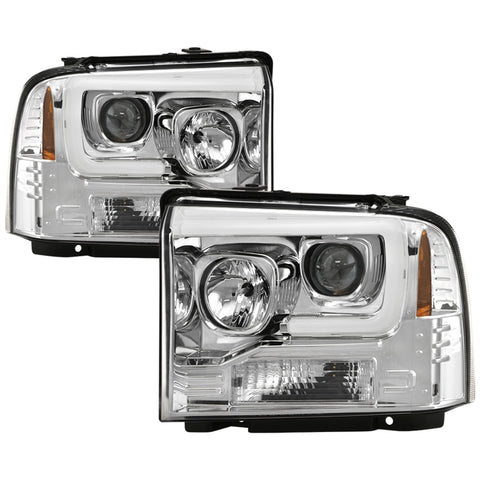 Spyder Platinum Ford F250/350/450 05-07 High-Power LED Module Proj. Headlights-Chrome (PRO-YD-FS05V2 - 5087904