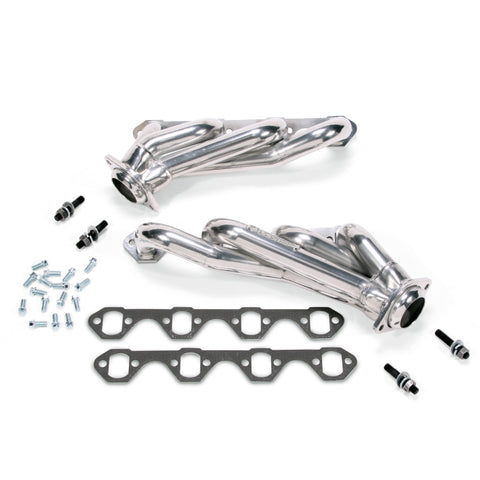 BBK 79-93 Mustang 5.0 Shorty Unequal Length Exhaust Headers - 1-5/8 Silver Ceramic - 15150