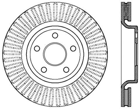 StopTech Slotted Sport Brake Rotor 11-17 Jeep Grand Cherokee (Excludes SRT8) - 126.58008SL